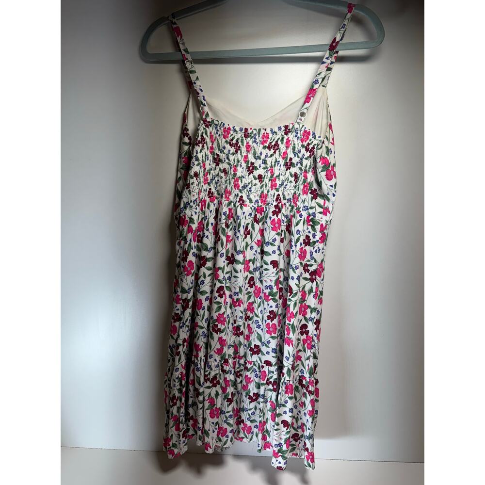 Y2K Women’s Baby Doll Cami Floral Mini Dress Sz M Pink V Neck Milk Maid Old Navy - Picture 9 of 12